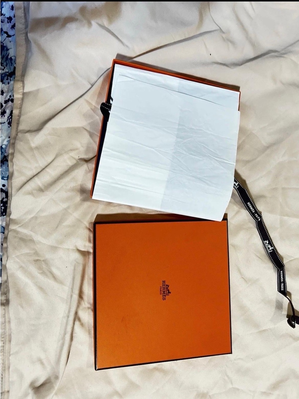 Hermès Blue hand towel